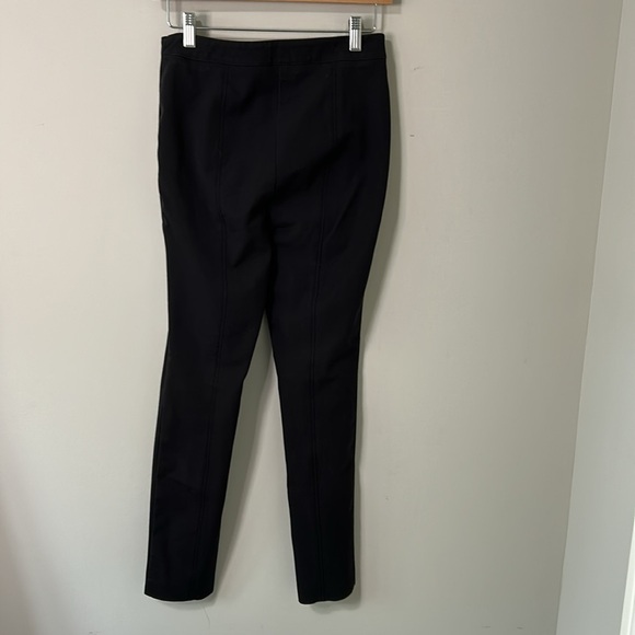 Anthropologie Pant The Essential High Rise Skinny Split Front Black Stretch Sz 2 - Picture 5 of 14